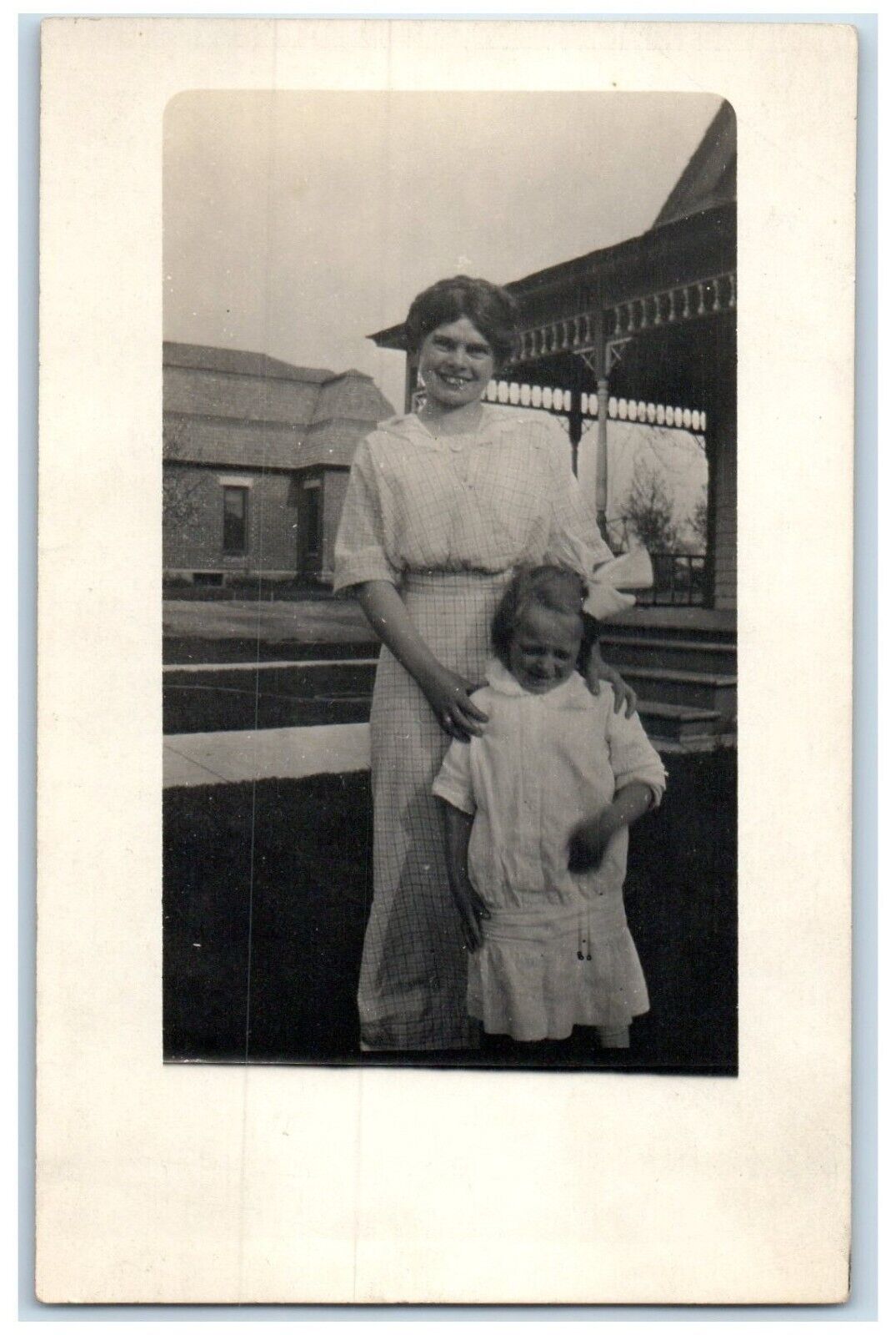 c1910\'s Mother And Daughter Ludington Michigan MI RPPC Photo Antique Postcard