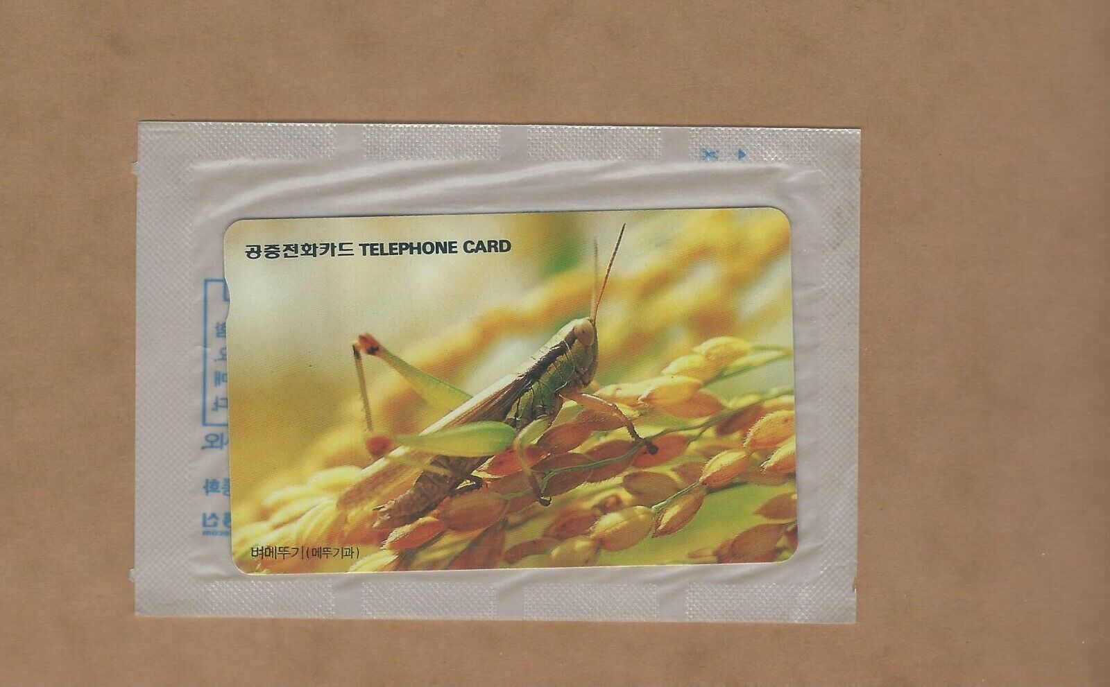 Korea -  mint sealed phonecard (Grasshopper)  2000 Won value 