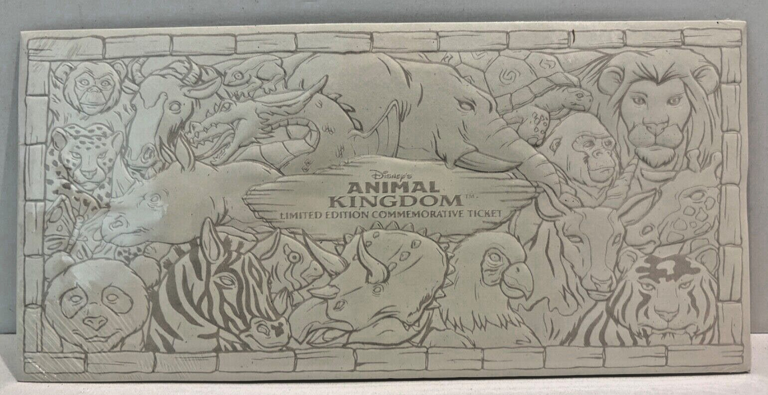 MINT Disney World Animal Kingdom Opening Day Commemorative Ticket Sealed  1998