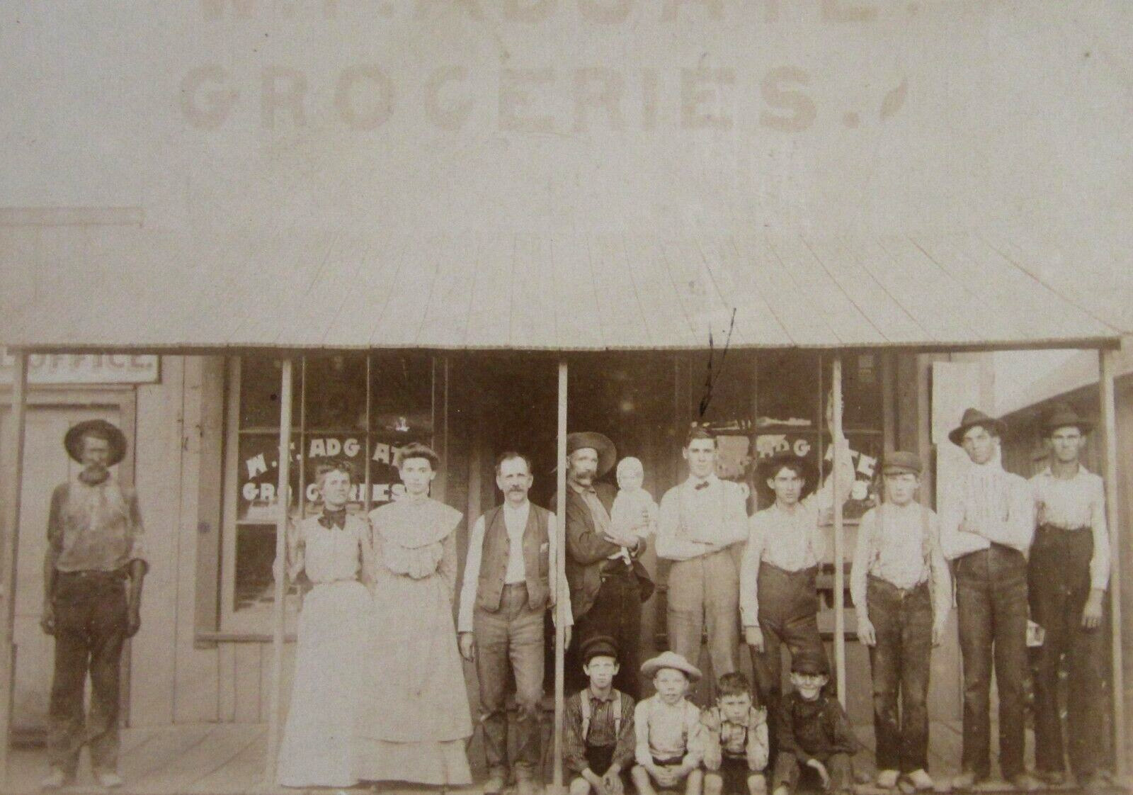 Antique Chitwood Joplin Missouri Cabinet Photo W.T. Adgate Grocery Store c 1904