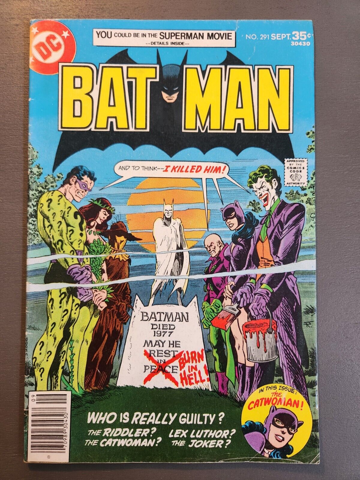 Batman #291 Newsstand DC Comics Aparo Rogues Gallery Cover