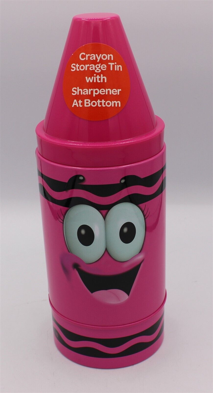 Crayola - Crayon Storage Tin With Sharpener At The Bottom - Pink 