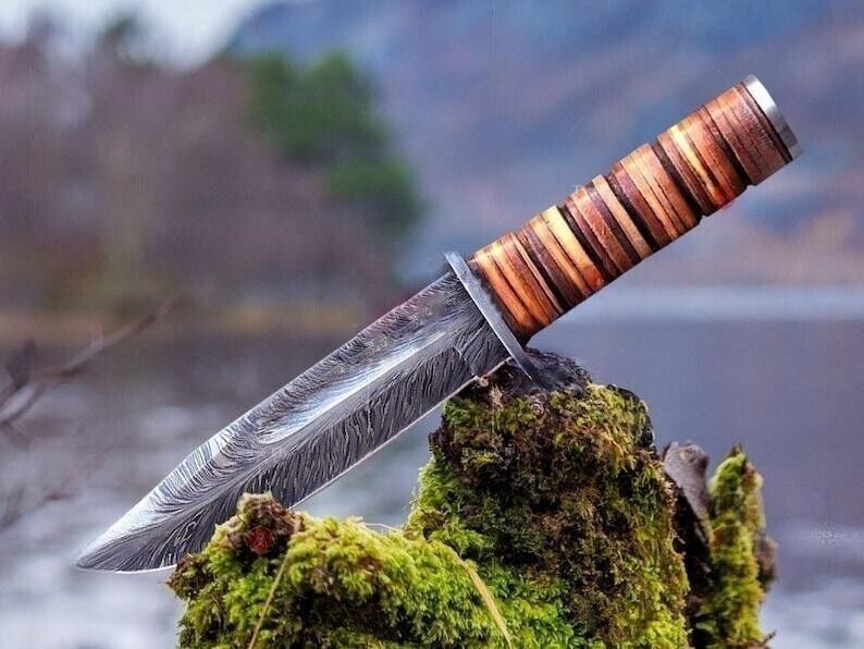 CUSTOM HAND FORGED BEST HUNTING KNIFE FOR HUNTING CAMPING FISHING AND BUSHCRAFT