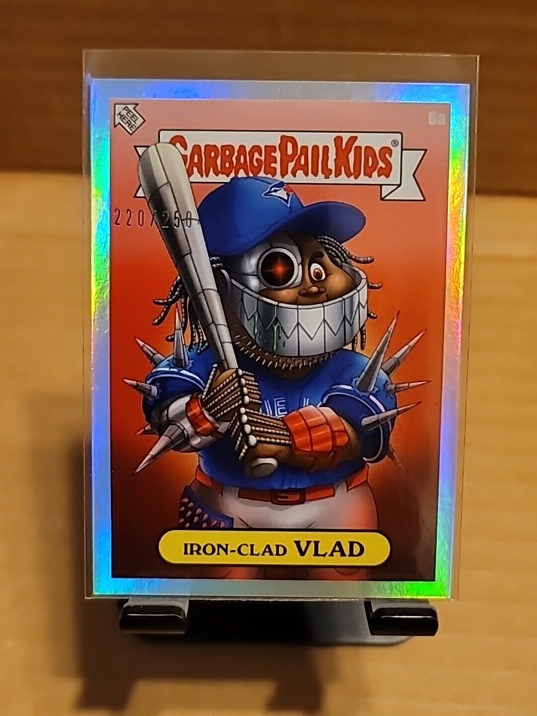2022 topps gpk x mlb: series 2 ( IRON-CLAD VLAD) Silver Foil Refactor #220/250