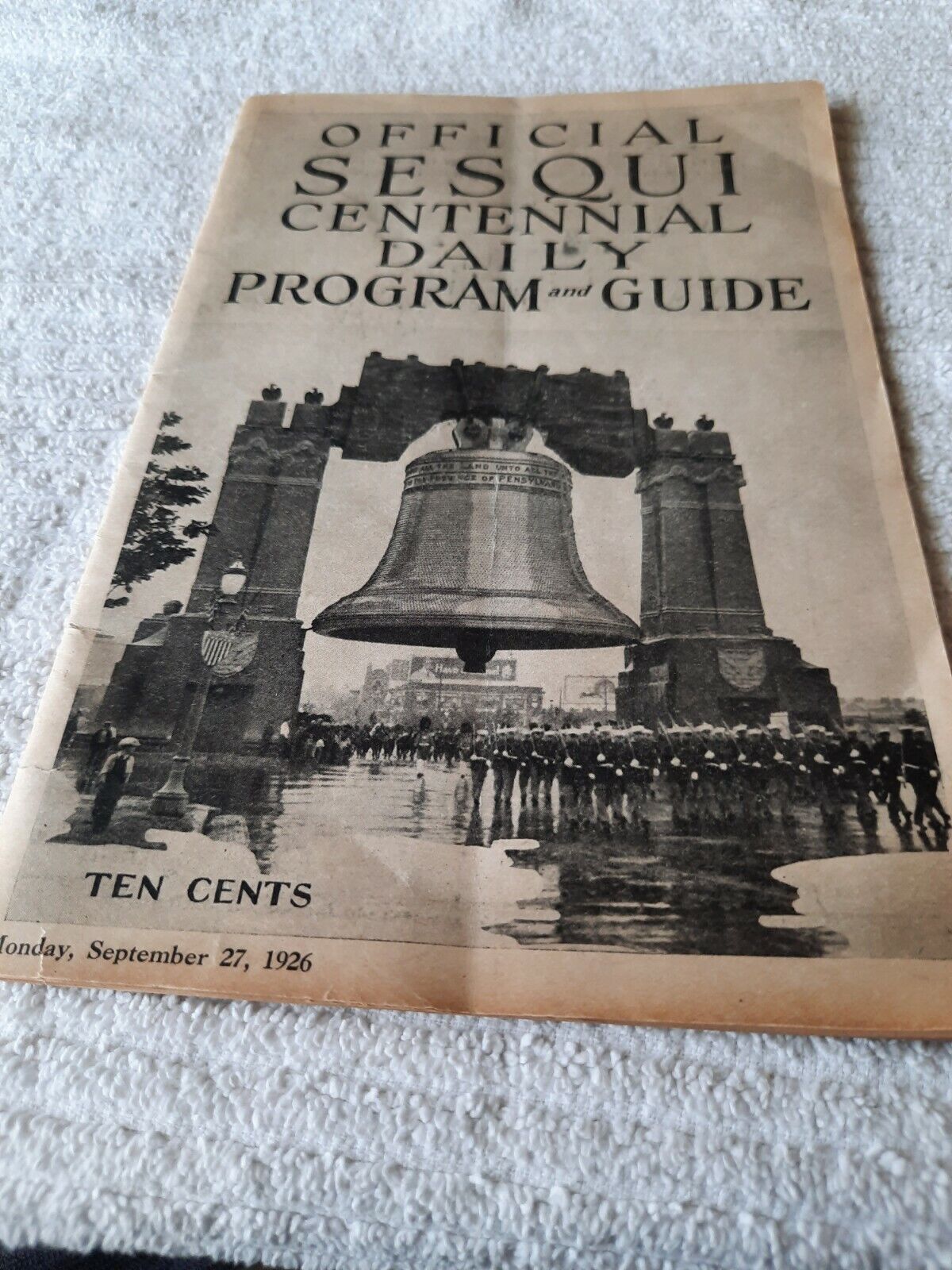 Official Sesquicentennial Daily Program & Guide 9/27/1926 vintage ads Phila 