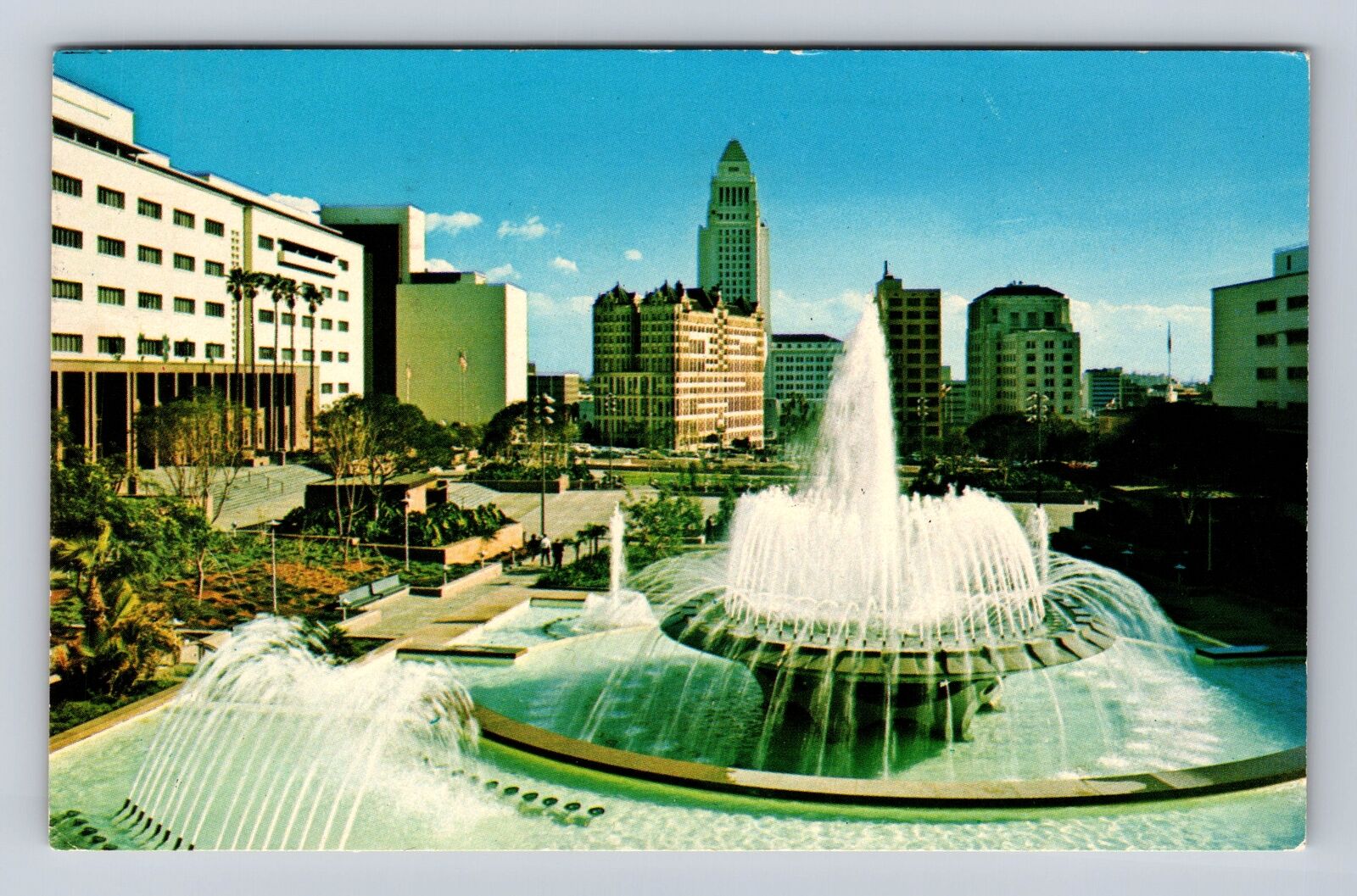 Los Angeles CA-California, Civic Center, City Hall, Vintage c1967 Postcard