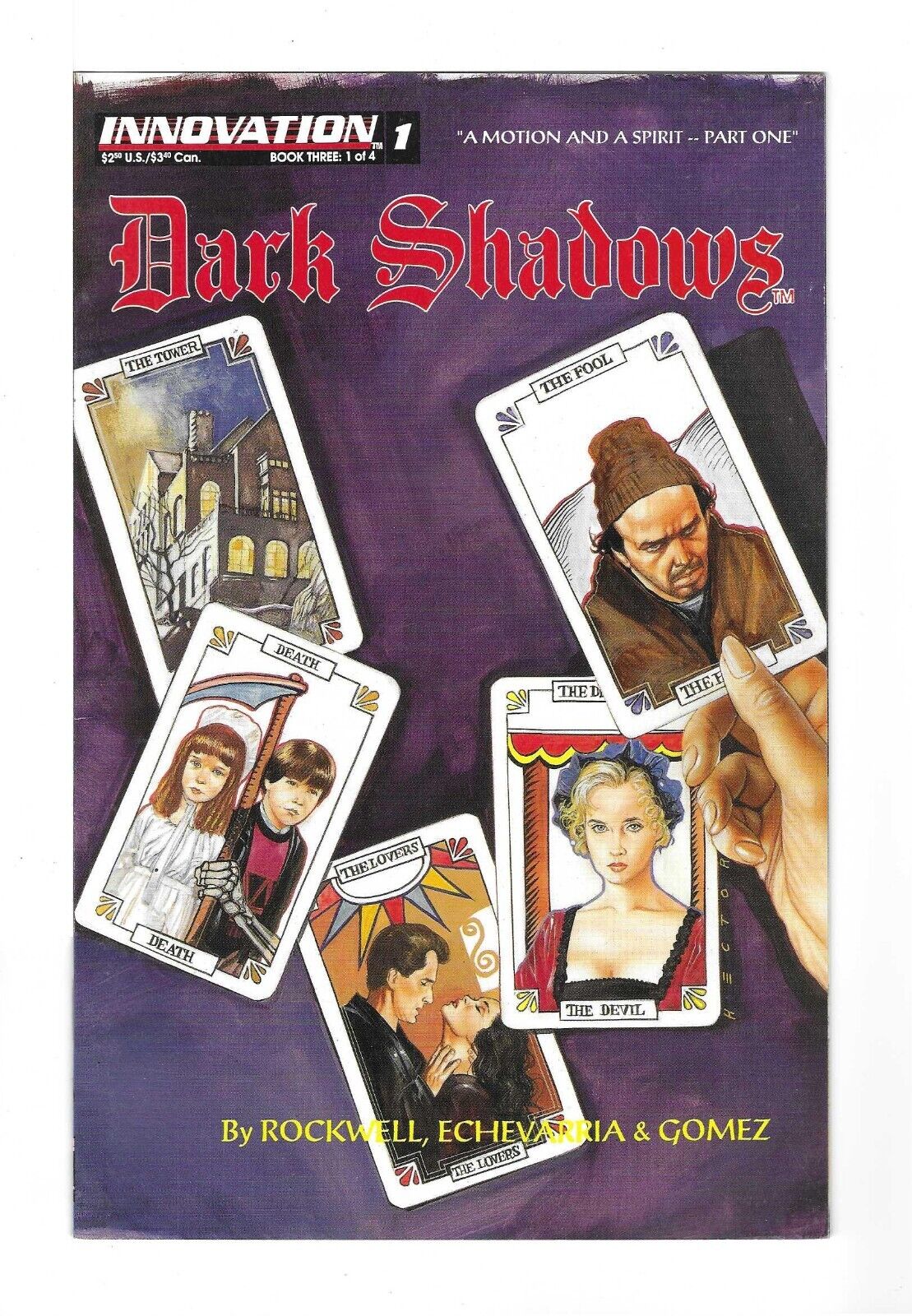 DARK SHADOWS #1 --- A MOTION & A SPIRIT BOOK 3 HI-GRADE Innovation 1993 NM-