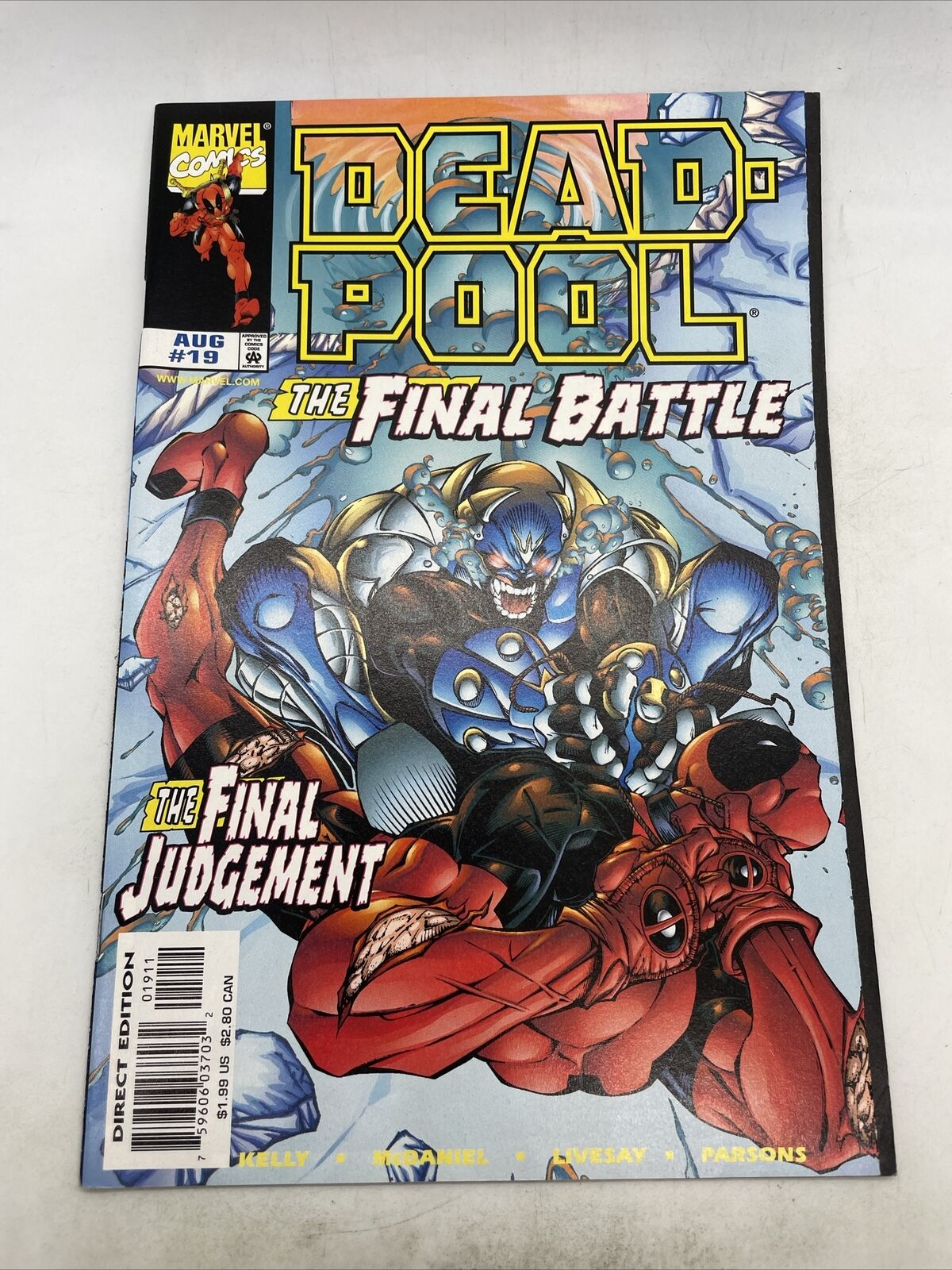 Marvel Comics Deadpool #19 NM vs Ajax The Final Battle Joe Kelly 1998