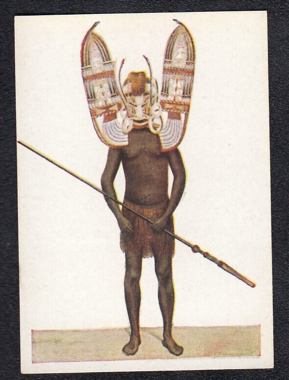 1932 Ethnic Peoples Card MASK DANCER New Mecklenburg Papua New Guinea NewIreland