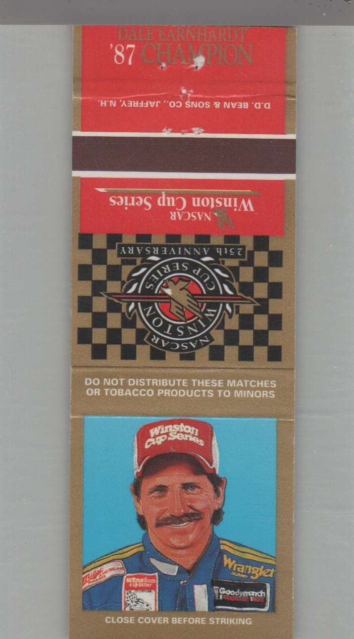 Matchbook Cover - NASCAR Champion - Winston Cup - 1987 - Dale Earnhardt