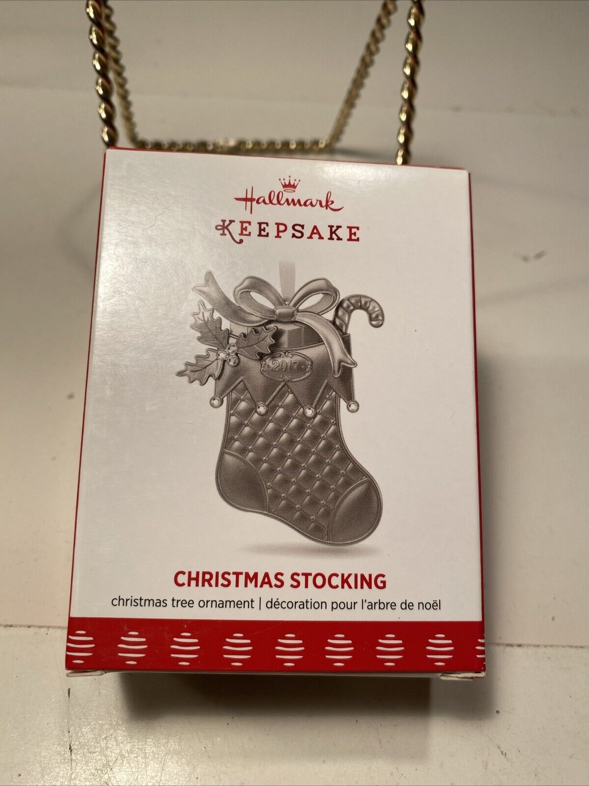 2017 Hallmark CHRISTMAS STOCKING Metal Keepsake Ornament