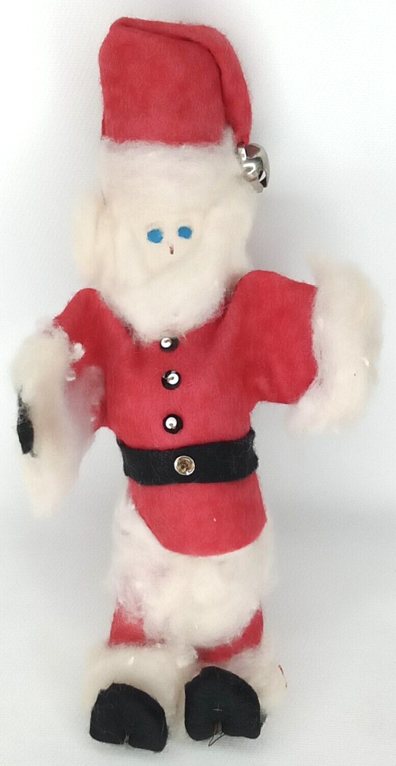 Christmas Santa Claus Handmade Cotton & Cloth Vintage Holiday Decor Rare