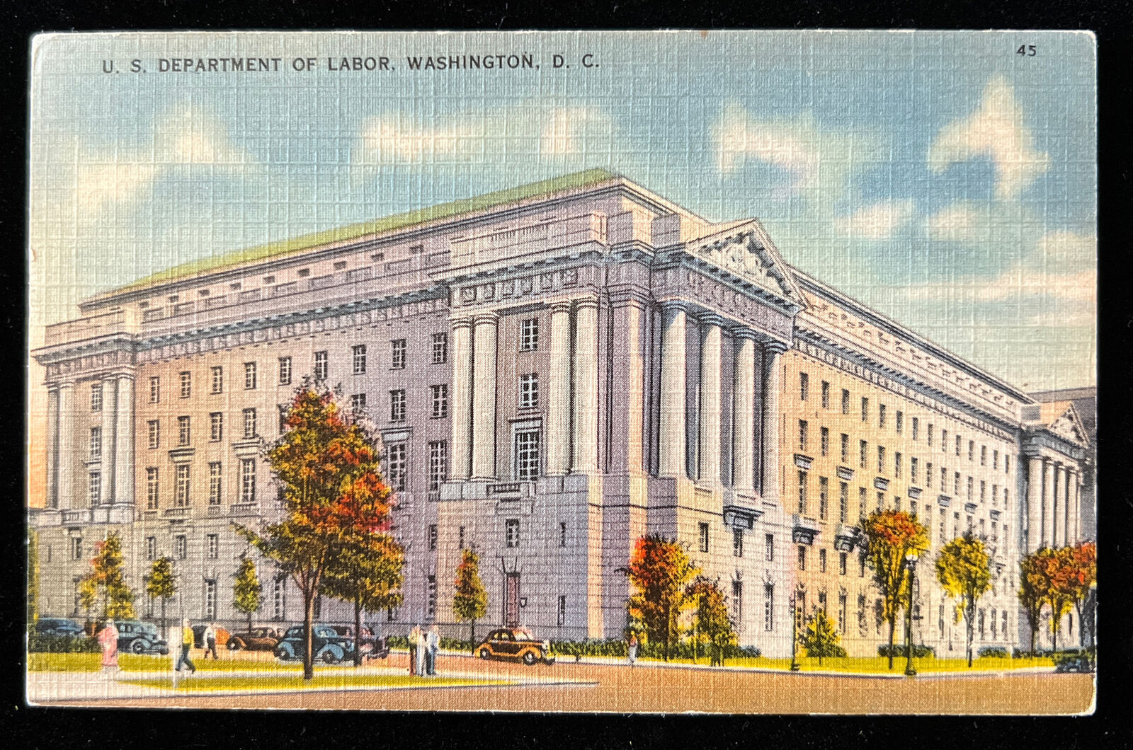U.S. Department of Labor Building Washington D.C. - Vintage Linen Postcard C1934