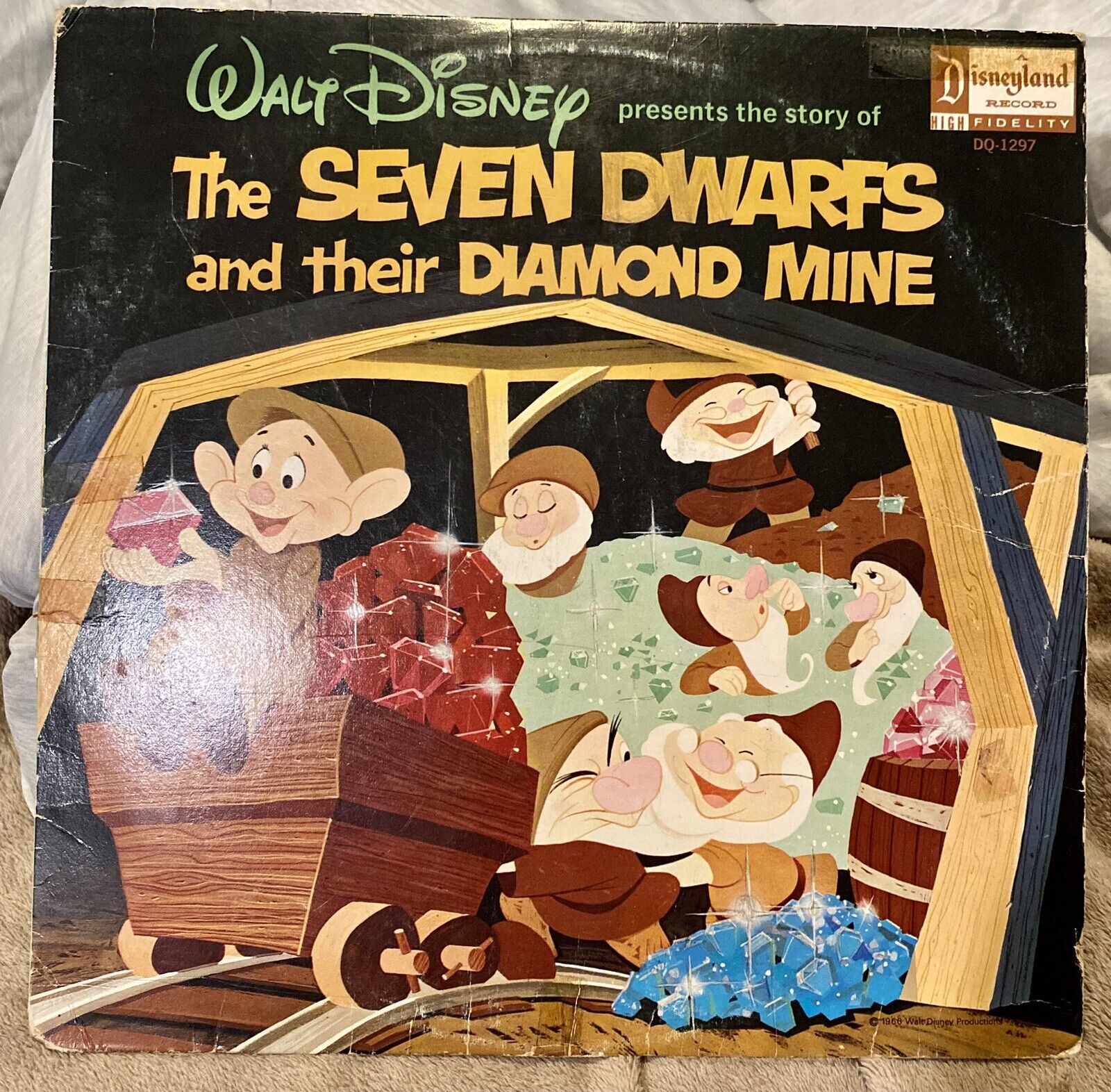 Disneyland The Seven Dwarves And Their Diamond Mine Vinyl Record Vintage 1966