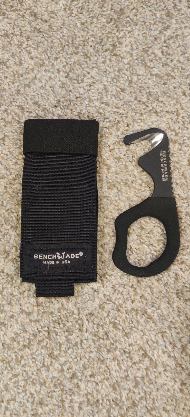 Benchmade Seat Belt Cutter - Black MOLLE Sheath