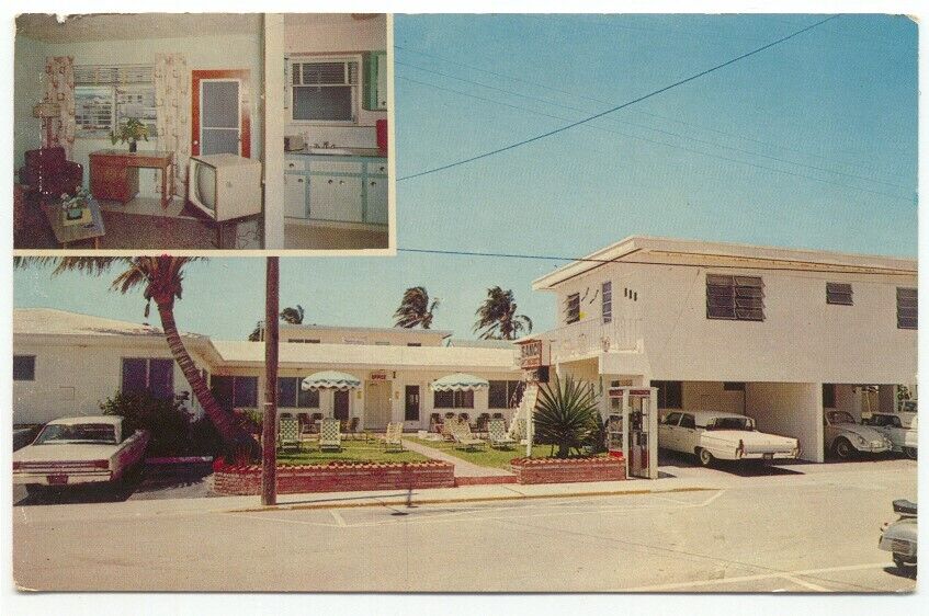 Hollywood Beach FL Sanci Motel Apartments Postcard Florida