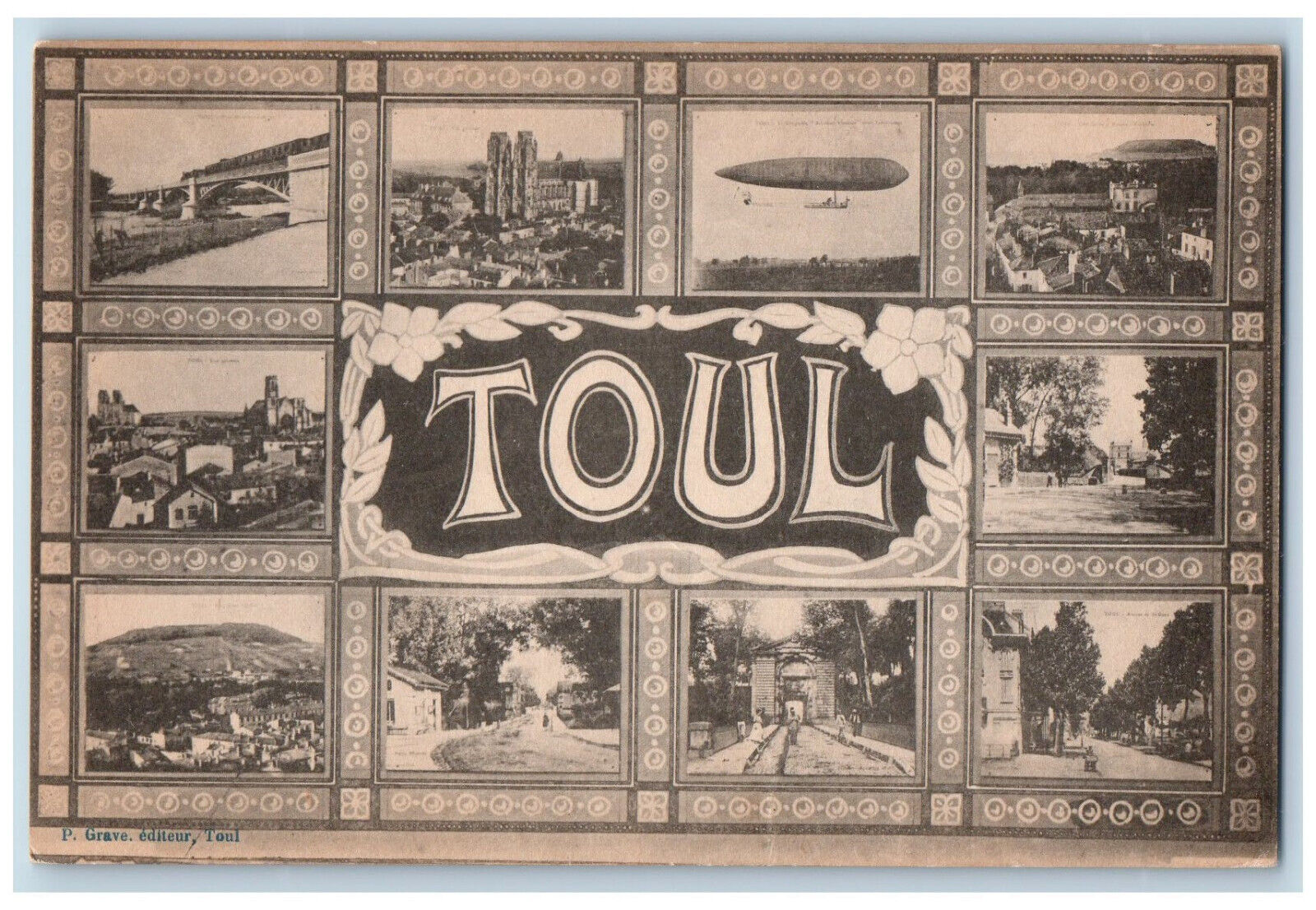Toul Meurthe-et-Moselle France Postcard Multiview of Places and Buildings c1910