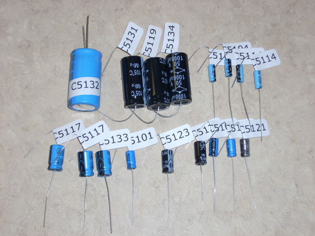 SEEBURG JUKEBOX SOLID STATE AMP ELECTROLYTIC KIT FOR TSA-6 TSA-7 AND TSA-8 