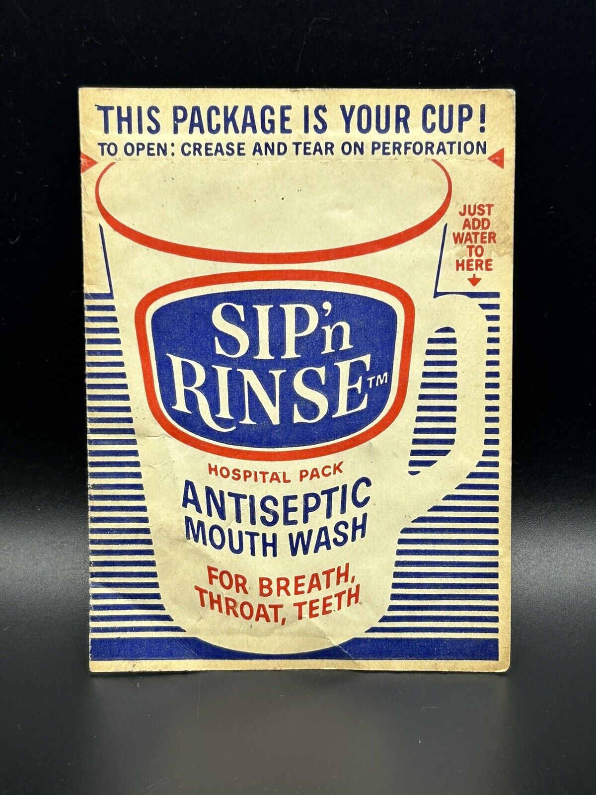 Vintage NEW UNOPENED Sip’n Rinse Antiseptic Mouth Wash Packet