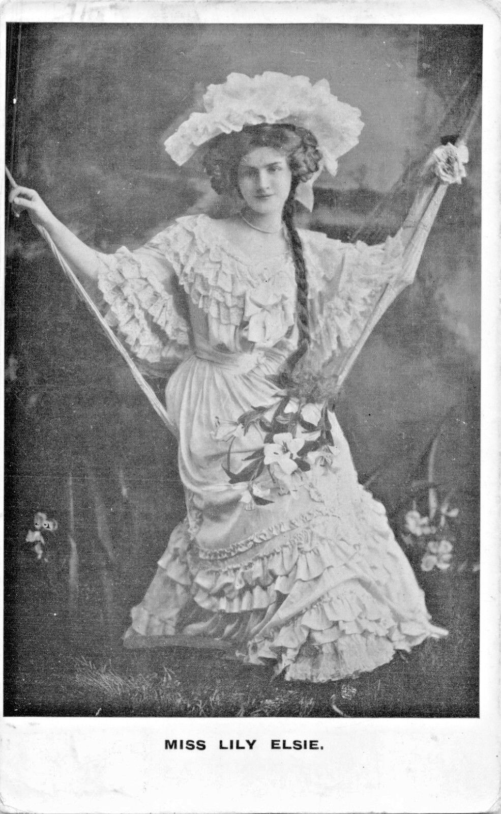 MISS LILY ELSIE~EDWARDIAN BRITISH STAGE ACTRESS POSTCARD 1906 PSMK