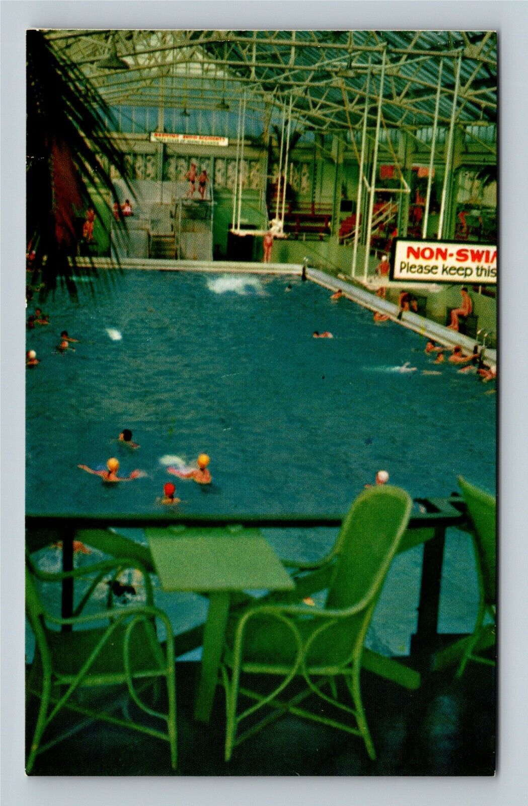 Victoria, Crystal Garden Indoor Pool, C.P.R. Antique Vintage Canada Postcard