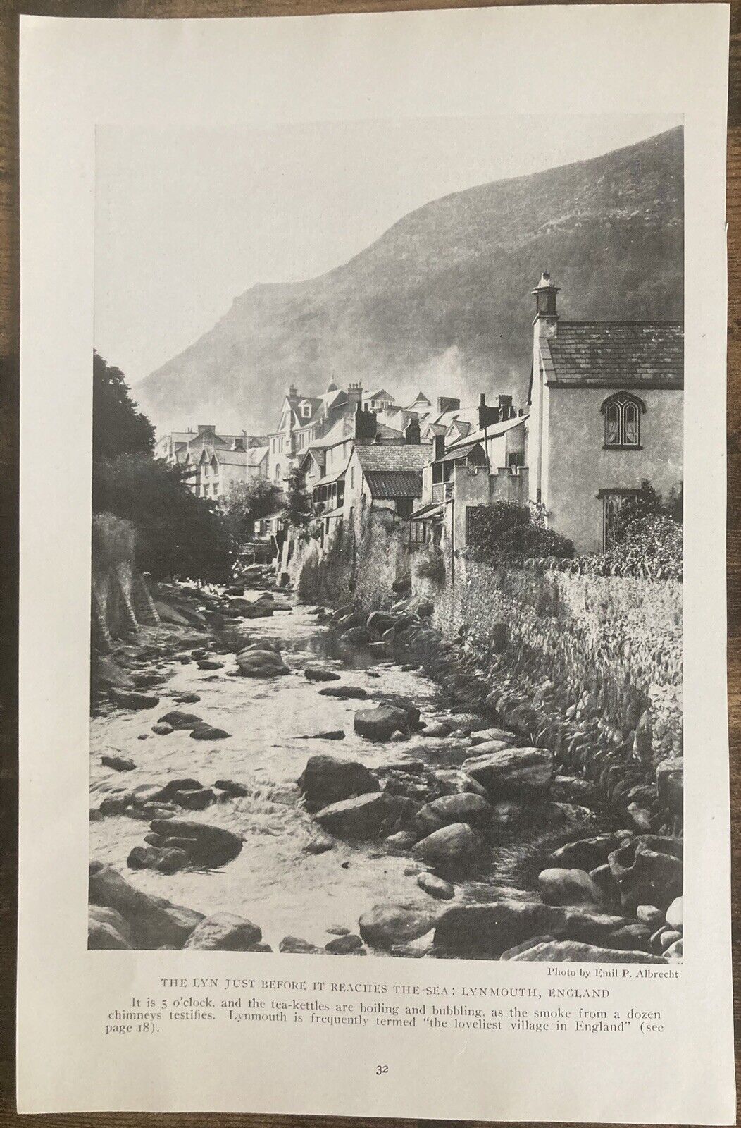 Book Clipping Photo Lynmouth England 1915 (2) Photos Loveliest Village England