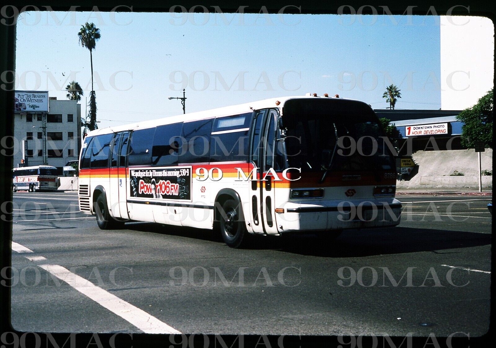 SCRTD-RTD. GM RTS BUS #8786. Los Angeles (CA). Original Slide 1987.