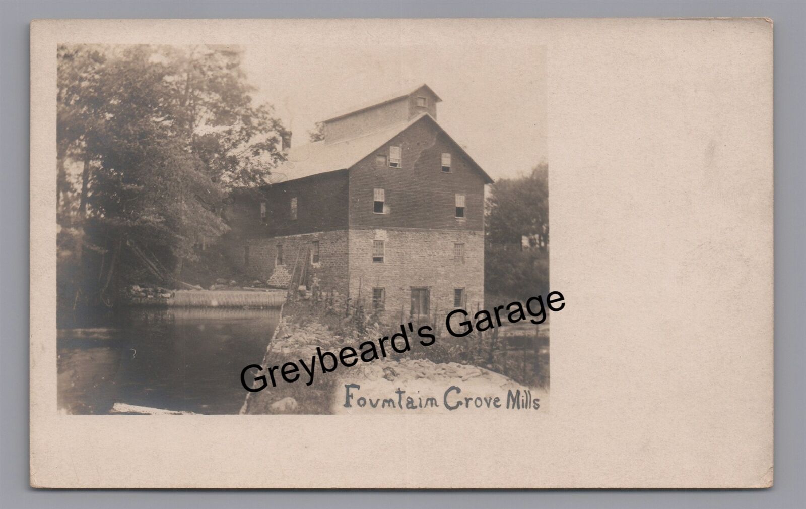 RPPC Fountain Grove Mill Mills MOOERS NY New York Vintage Real Photo Postcard