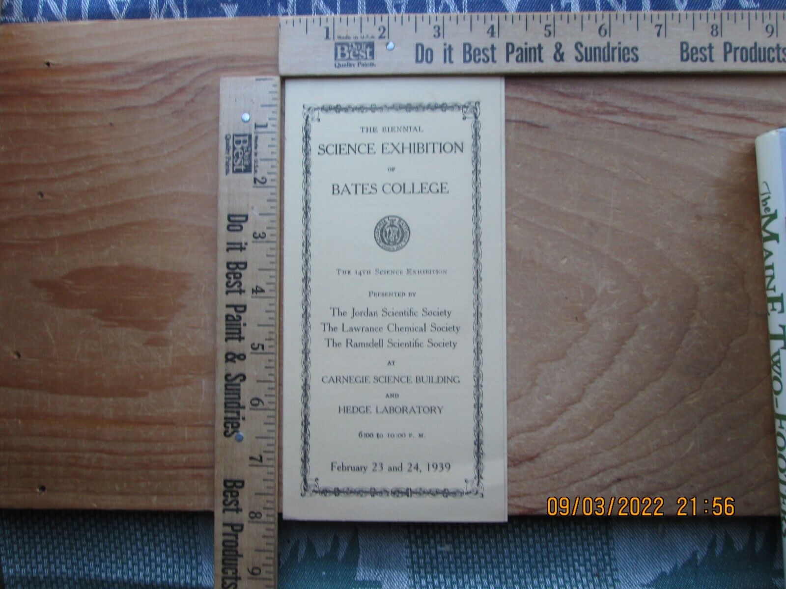 the biennial science exhibition of bates college lewiston ME brochure 1939
