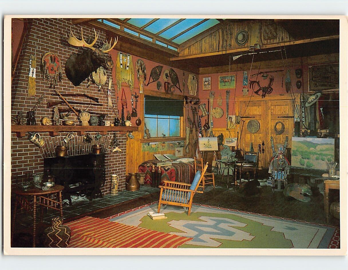 Postcard Recreation Studio of the Artist Frederic Remington Buffalo Bill Center