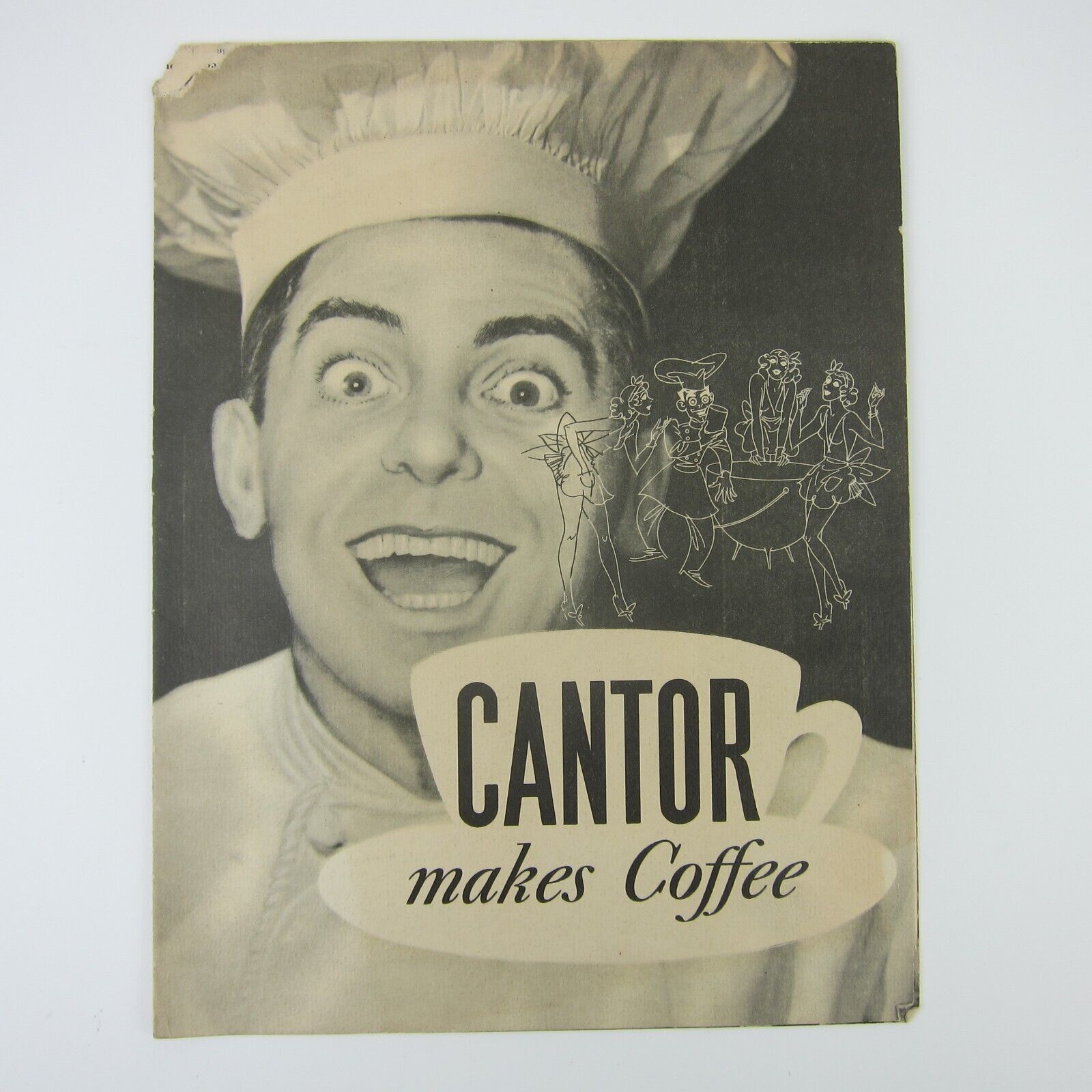 Eddie Cantor Makes Coffee Chase & Sanborn Advertising Booklet Vintage 1934