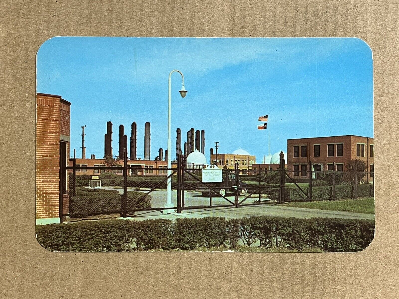 Postcard Port Neches Texas Factory Synthetic Rubber Plant Vintage TX