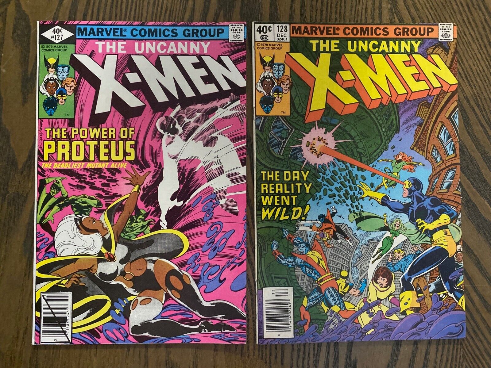 X-Men 127 & 128 Comic Book Lot Average Fine Condition Marvel Comics John Byrne