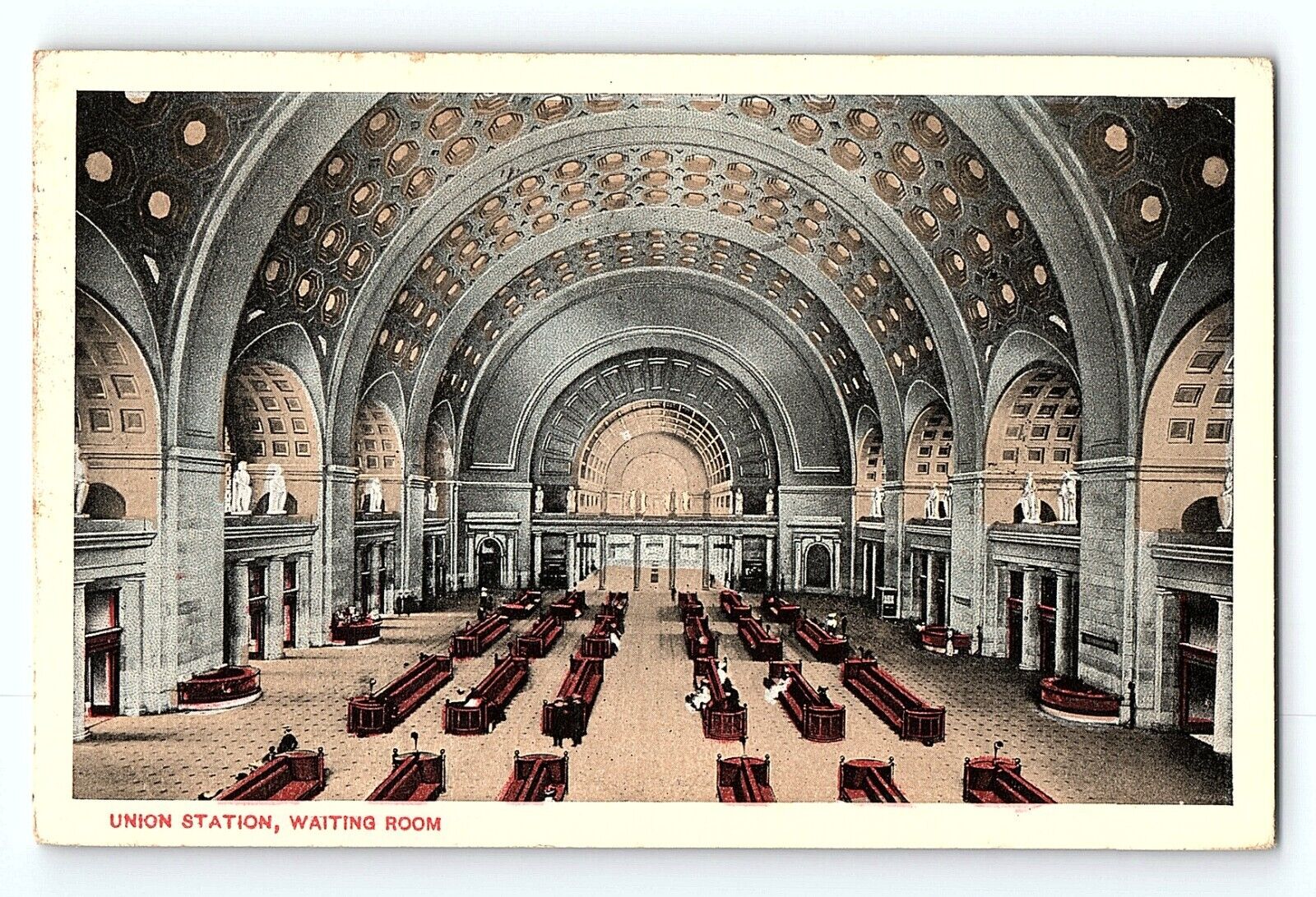 Union Station Waiting Room Washington D.C. Vintage Postcard