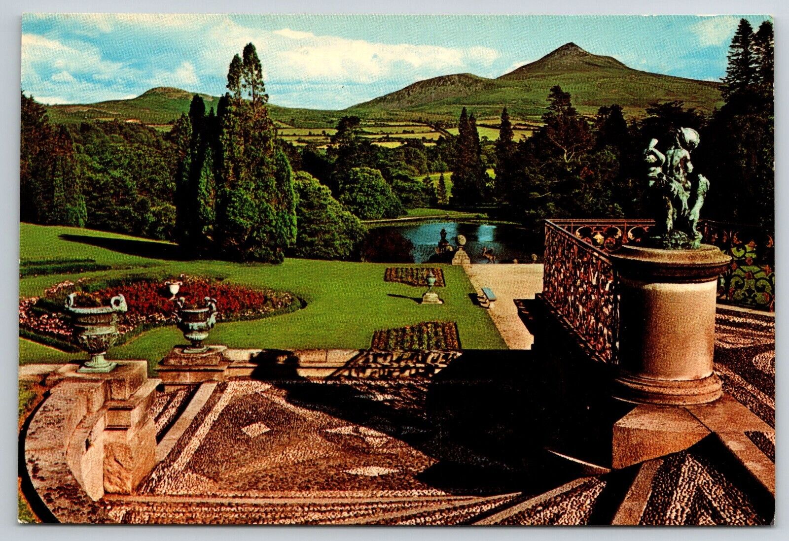 Powerscourt Gardens, Enniskerry, Co. Wicklow, Ireland c1960s Postcard S4162