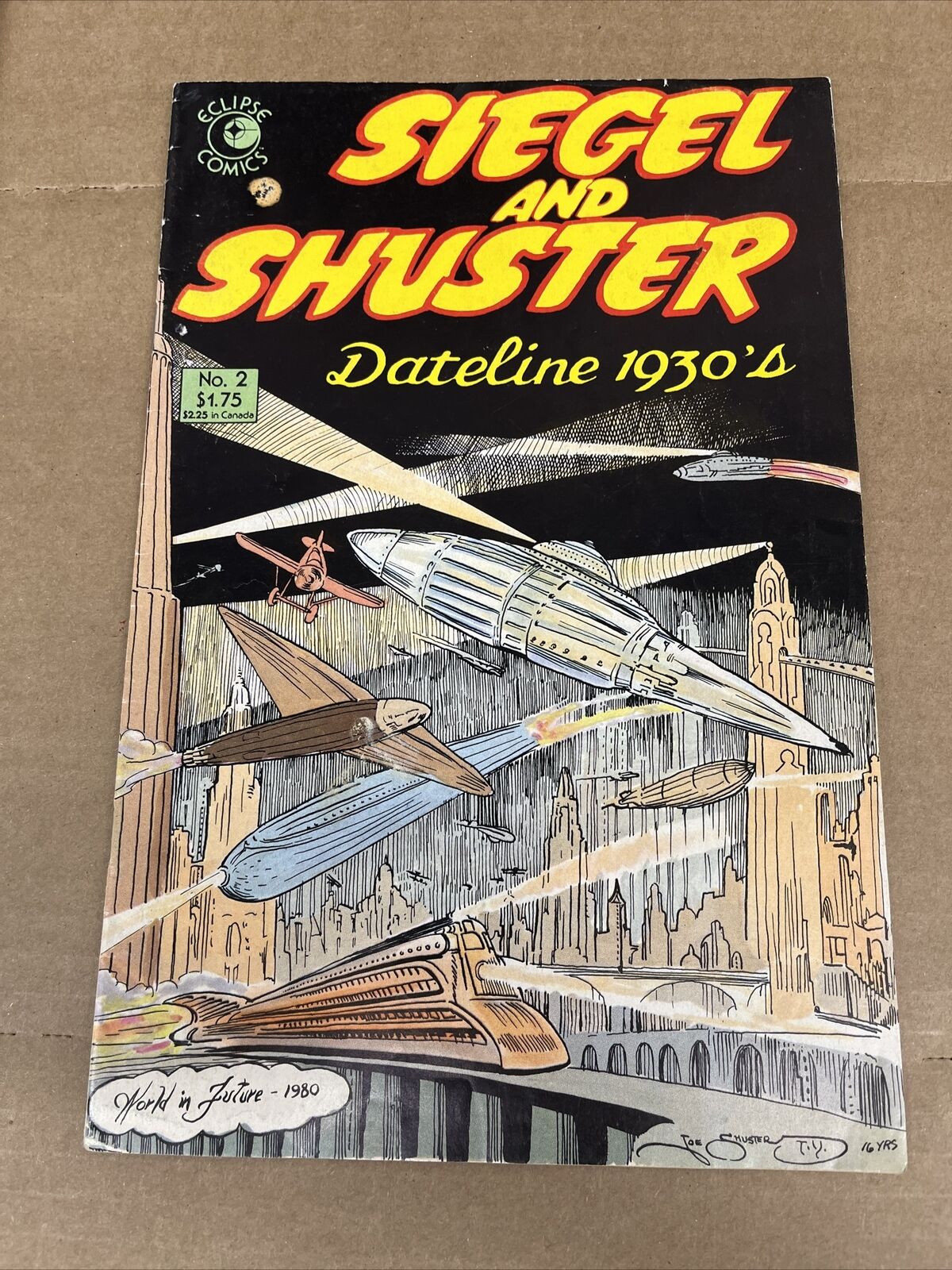 Siegel And Shuster Dateline 1930\'s #2 Main Cover 1985, Eclipse Comics