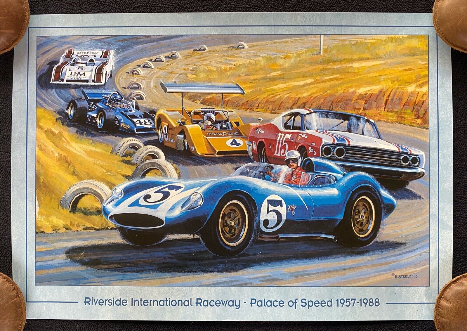 Riverside International Raceway Palace of Speed 1957-1988 Poster Scarab Porsche