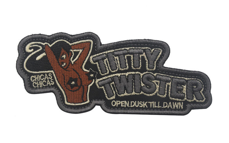 TITTY TWISTER OPEN DUSK TILL DAWN CHICAS 3D ARMY EMBROIDERED HOOK LOOP PATCH /02