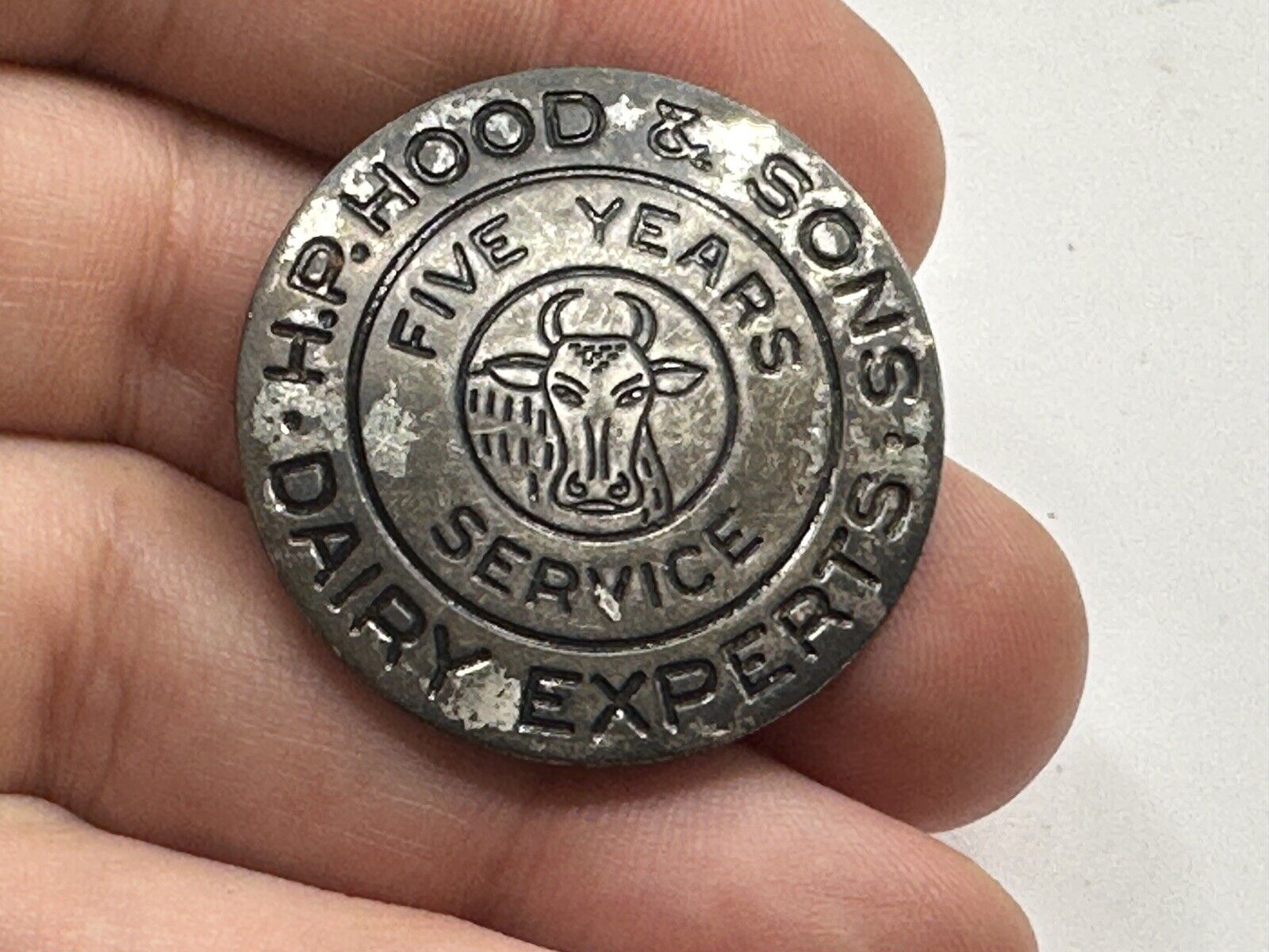 Vintage H.P. Hood & Sons Five Year Service Pin Dairy Experts