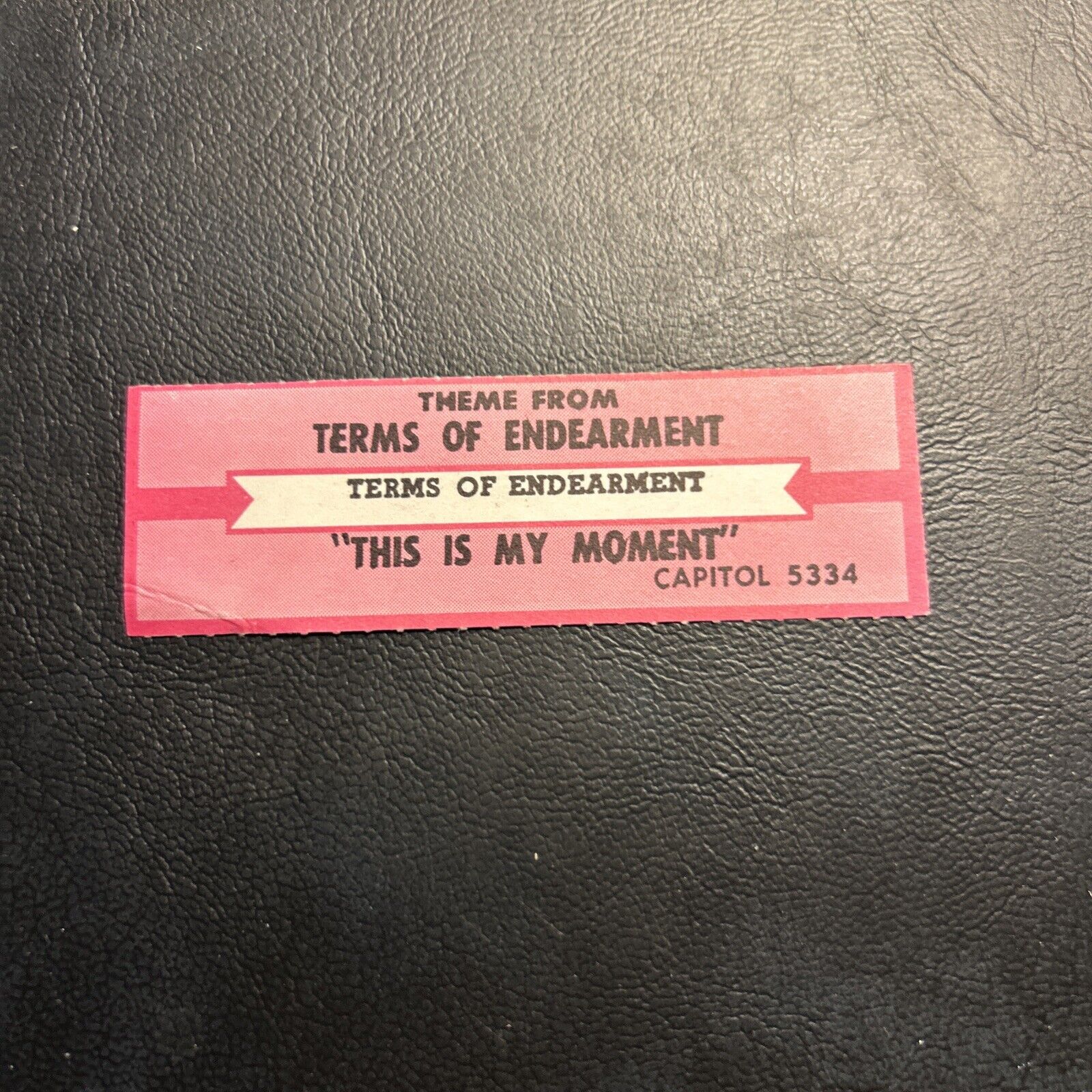 1 JUKEBOX TITLE STRIP Theme From Terms Of Endearment. This Is My Moment 45.