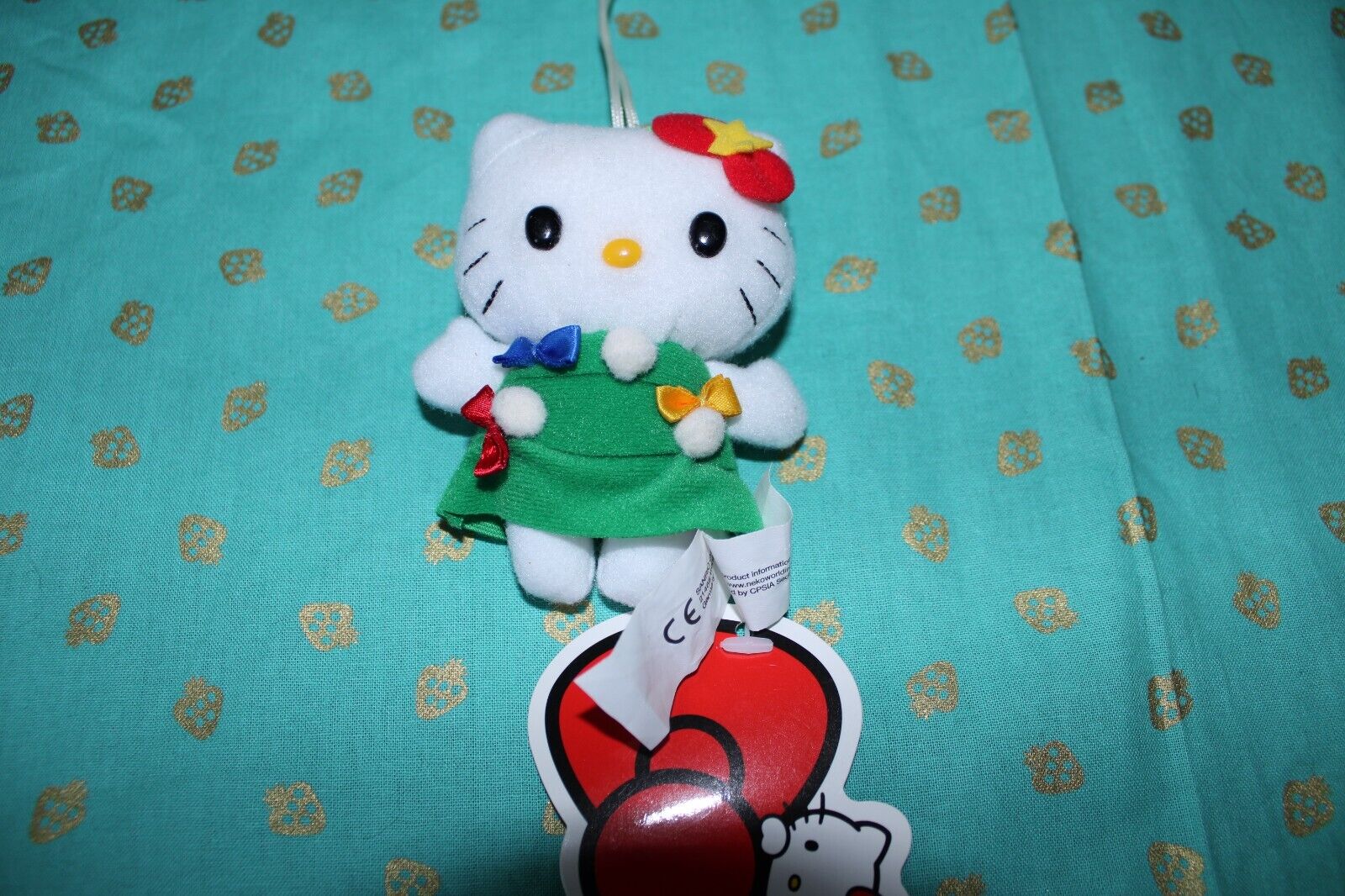 RARE 2015 Sanrio Hello Kitty plush Christmas tree ornament mini NWT