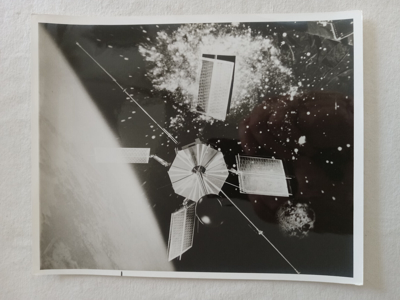 NASA Interplanetary Monitoring Platform Satellite Vintage Photo Astronomy 1964