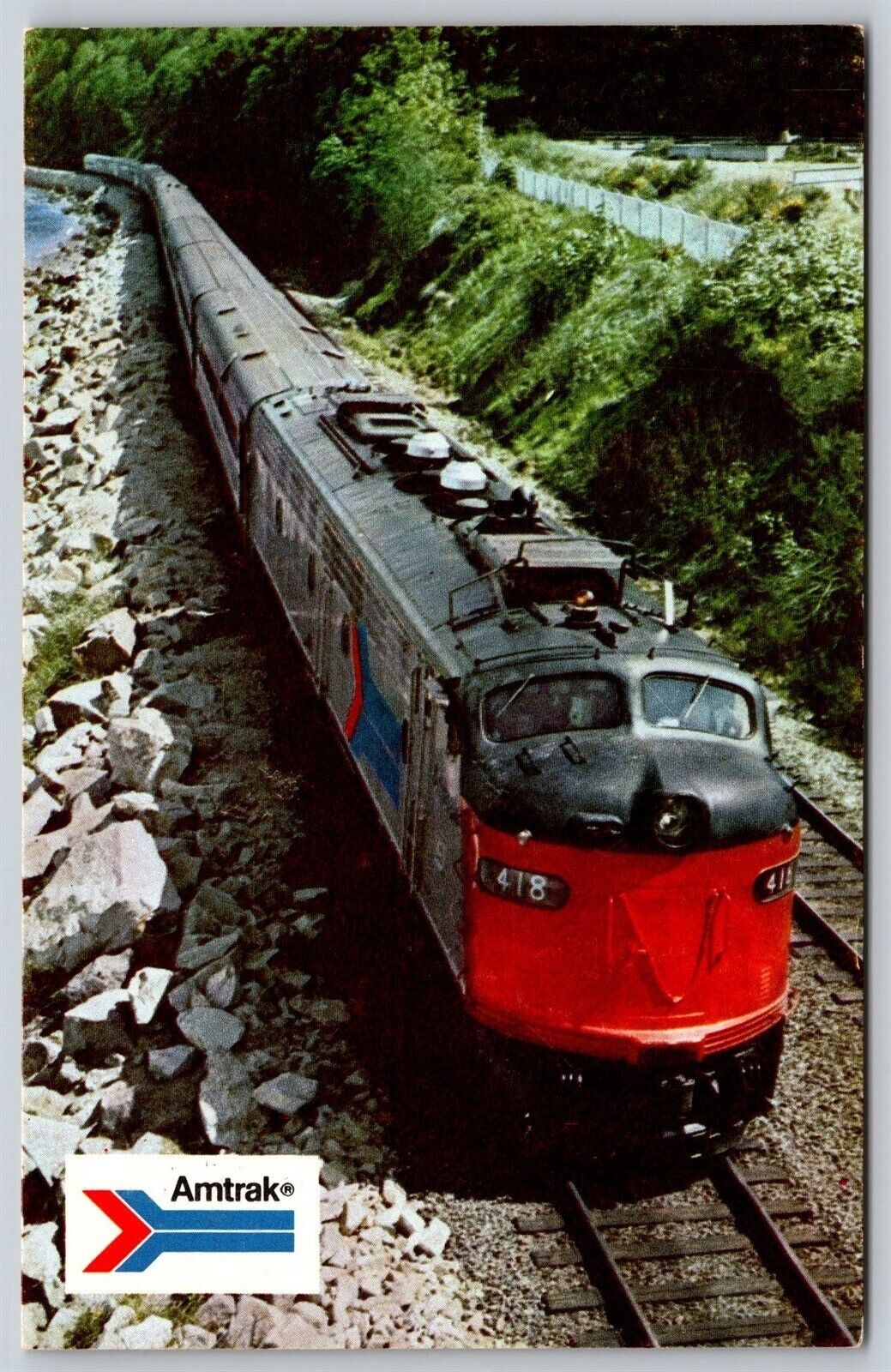 Postcard Amtrak\'s Coast Starlight Seattle to Los Angeles RR Train B66