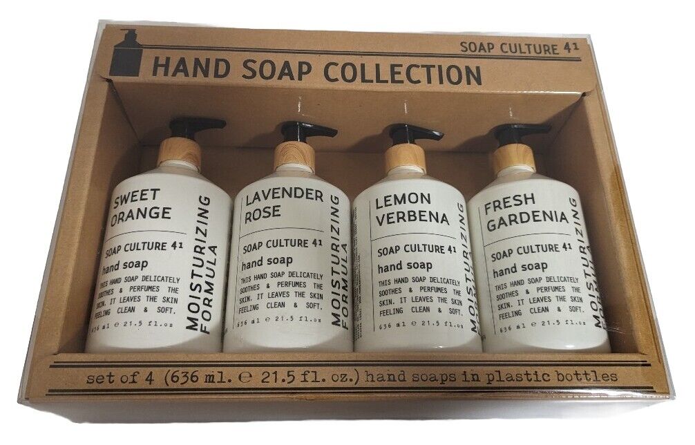 Soap Culture 41 Hand Soap Collection Set Of 4 (21.5 fl oz Plastic Bottles)