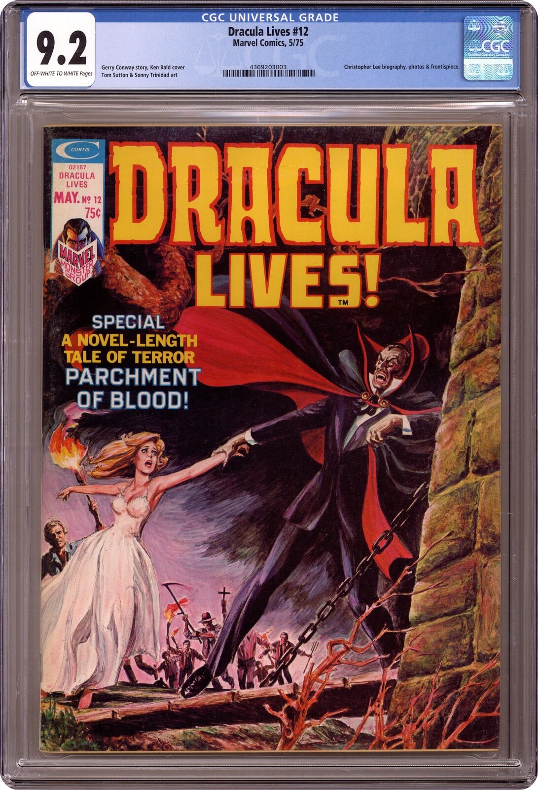 Dracula Lives #12 CGC 9.2 1975 Marvel 4369203003