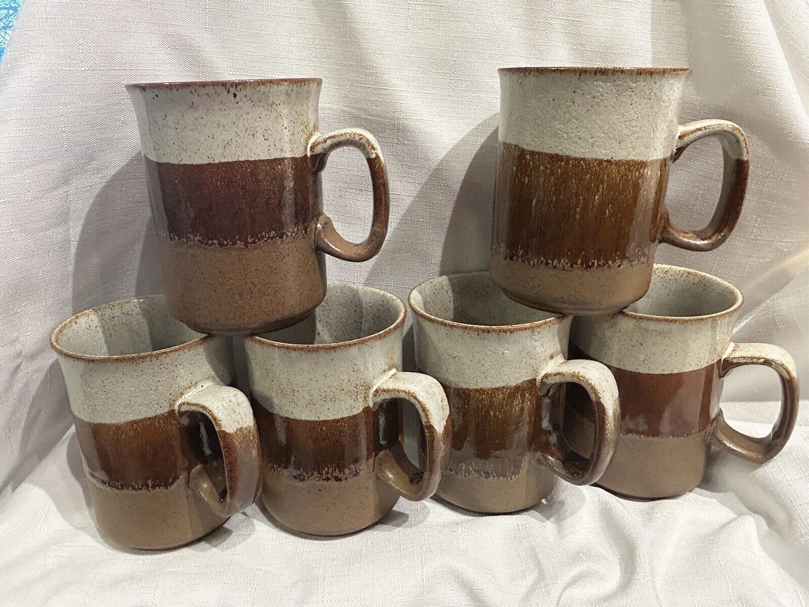 Dunoon Ceramics Speckled Mugs, Made In Scotland, NWOB 6 Piece Set