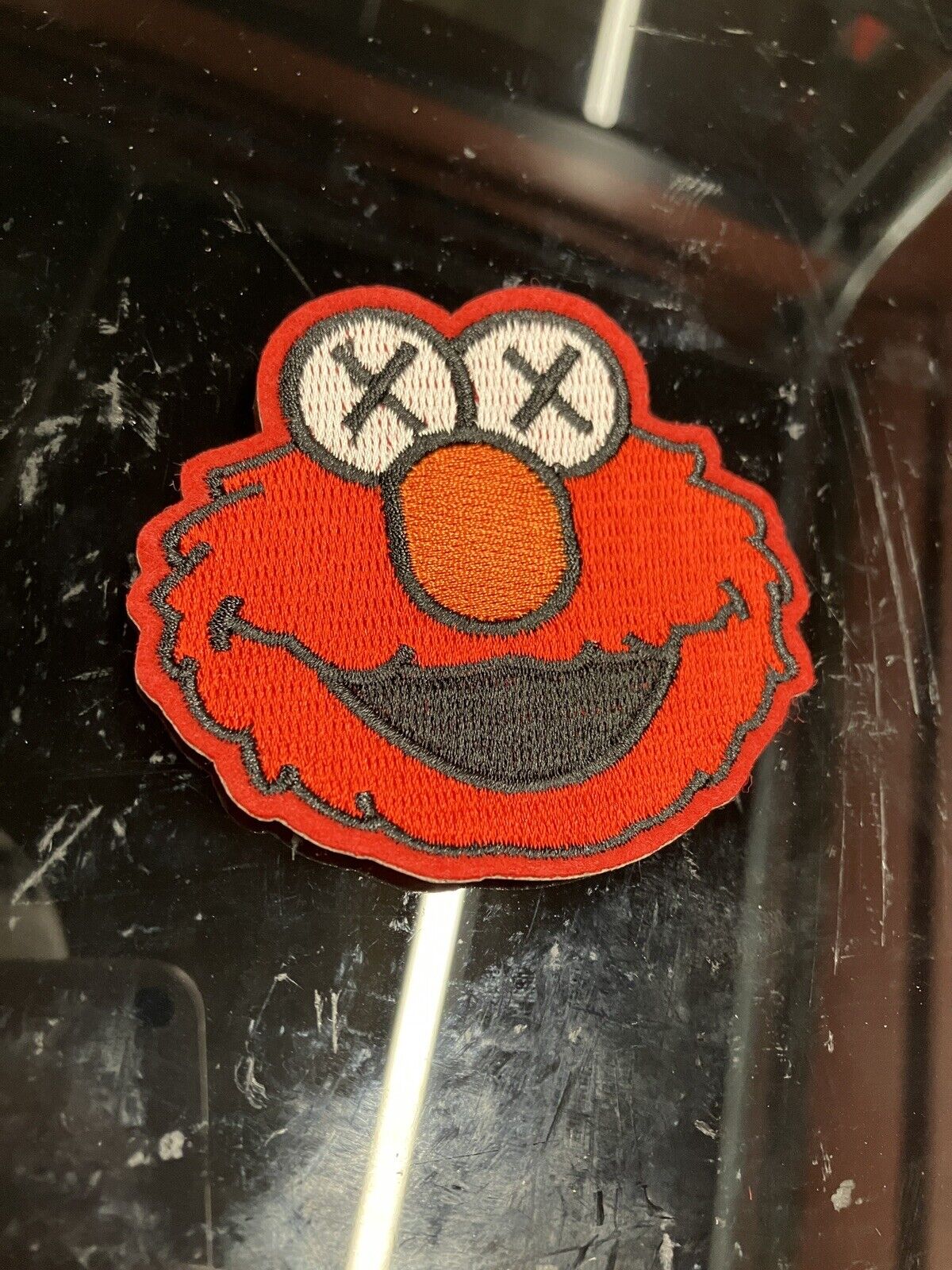Kaws embroidery patch iron on new Elmo Red Pop Culture 4x2