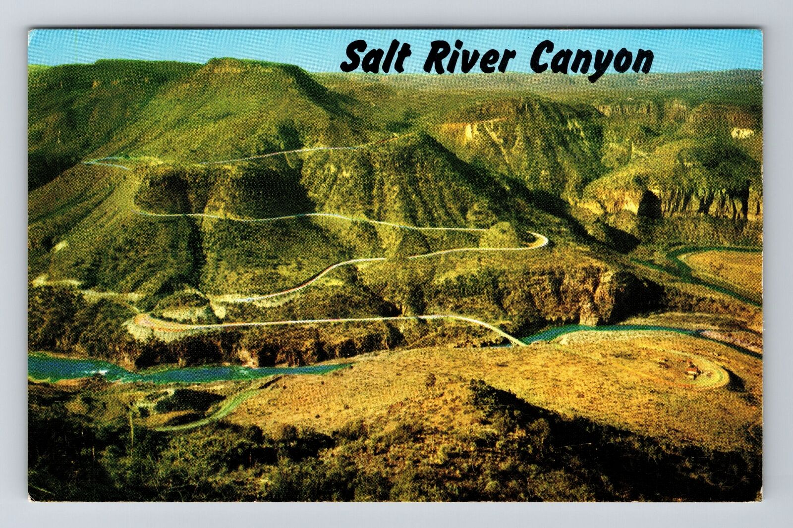 Globe AZ-Arizona, Switchbacks Through Salt River Canyon, Vintage Postcard