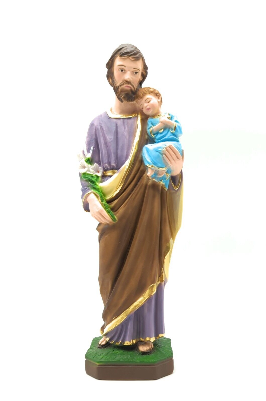 Statue of Saint Joseph With Jesus Child 11 13/16in 11.81\'\' St.Joseph Statue