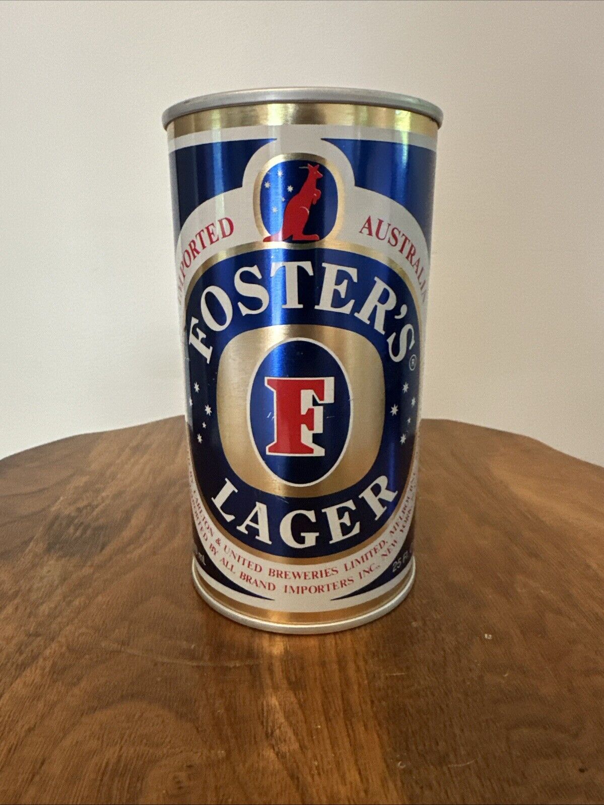 VINTAGE FOSTER’S LAGER 25 FL OZs IMPORTED AUSTRALIA BEER CAN